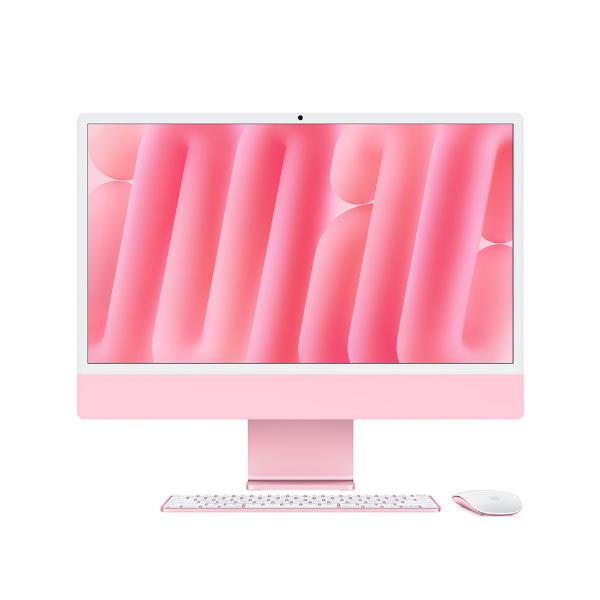 Apple iMac da 24 pollici con display Retina 4.5K: chip Apple M4 con CPU a 10 core e GPU a 10 core, 16GB, SSD da 256GB - Rosa